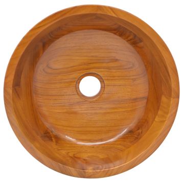 Umywalka z drewna tekowego, Φ40x10 cm