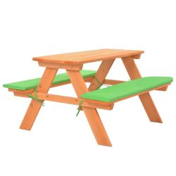Dziecięcy stolik piknikowy z ławkami, 89x79x50 cm, jodła