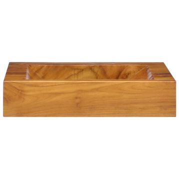 Umywalka z drewna tekowego, 50x35x10 cm