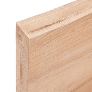Półka, jasnobrązowa, 80x30x6 cm, lakierowane drewno dębowe