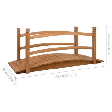 Mostek ogrodowy, 140x60x60 cm, drewno jodłowe